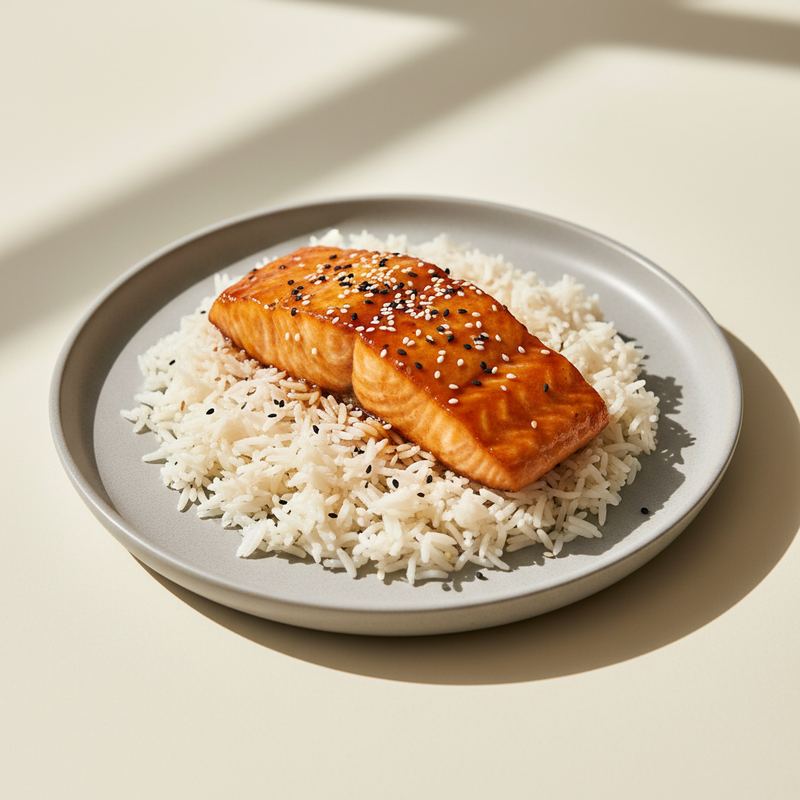 Lachsfilet mit Teriyaki-Glasur